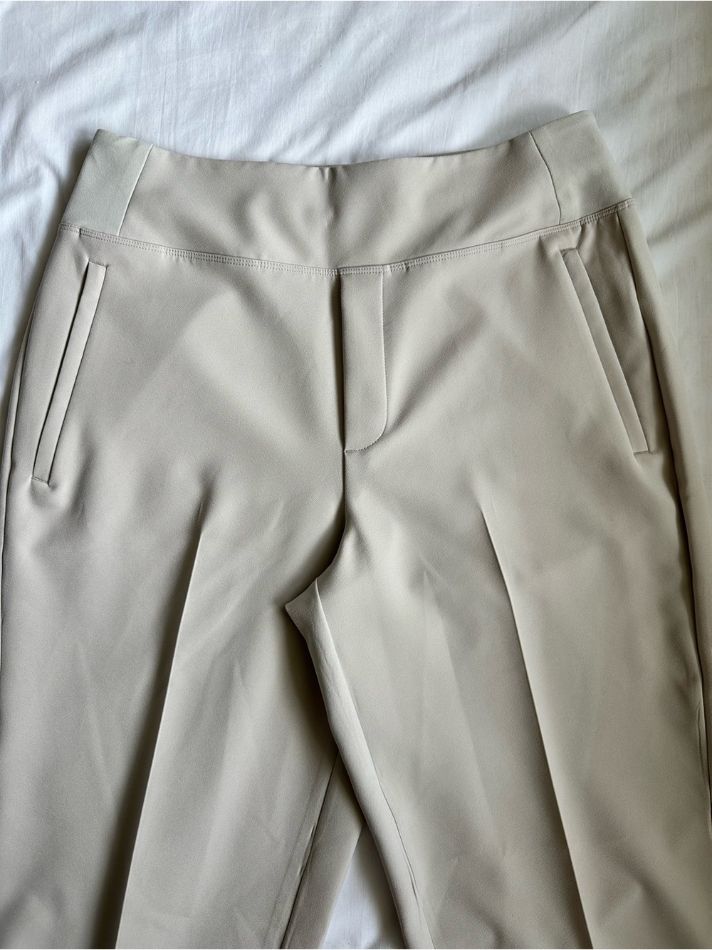 Athleta Endless High Rise Tailored Stretch Cream Dress Pants - Picture 4 of 13